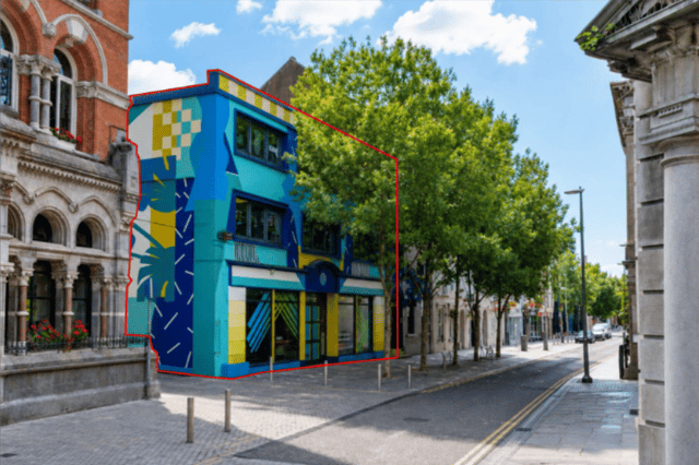 The existing building at an address of 25-26 O’Connell Street, as outlined in red