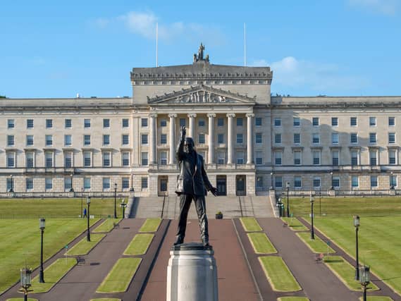 Aerial view of the Parliament Buildings at Stormont in Belfast
