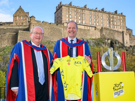 GB 2027 managing director Paul Bush (left) and Tour de France general director Christian Prudhomme have been honoured