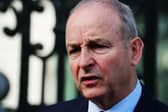 Taoiseach Micheal Martin speaks before an Irish Cabinet meeting