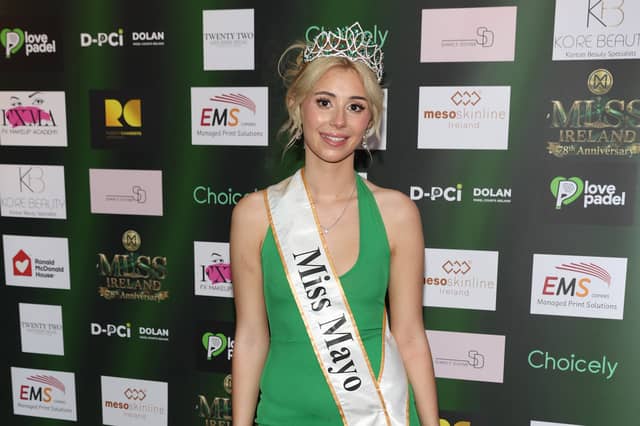 Miss Mayo Ava Kate Rattigan pictured at the launch of Miss Ireland 2026 at Twenty Two Dublin Pic: Brian McEvoy.