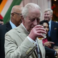 ‘Very good’ – Charles sips specially distilled rum during state visit to Guyana