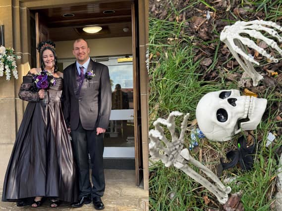 Lyndsey and Martyn and their wedding decor
