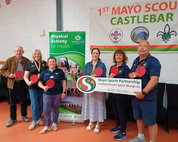 Mayo Sports Partnership's Bat N'Chat 6-week pilot, where people living with Parkinson's to tried social table tennis
