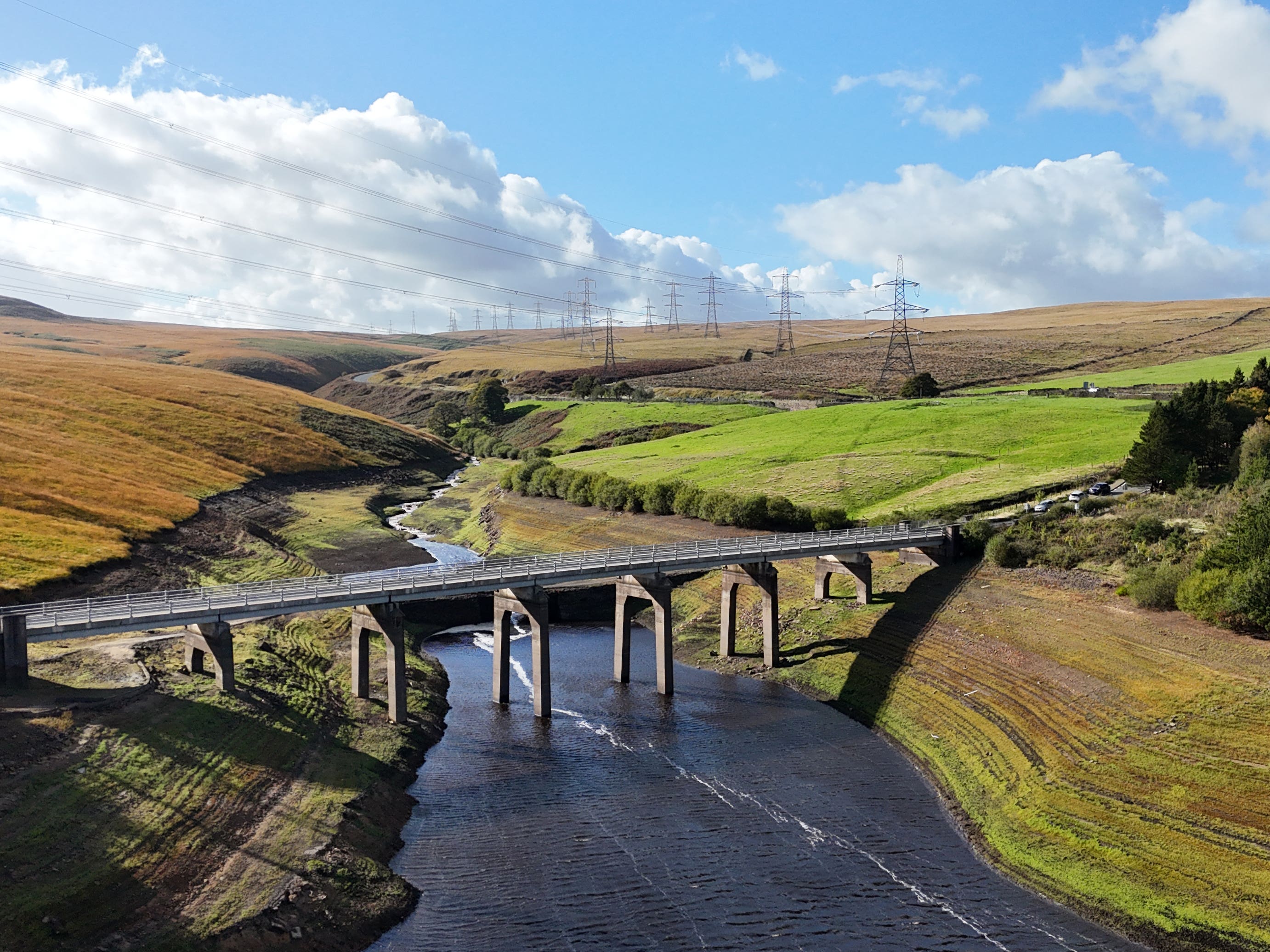 A view of Baitings Reservoir, in Ripponden, West Yorkshire