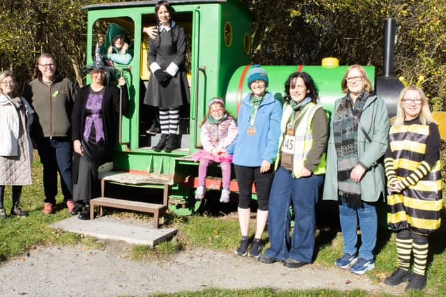 DOCHAS Board members and staff at the Hocus Pocus For DOCHAS Halloween 5km Family Fun Run in Lough Boora Discovery Park last year L. - R. Anne Scally, John Conroy, Manager, Michelle Quinn, Anne Arthur, Sandra Finlay, Roisin Kenna, Emer Guinan, Barbara O'Connell, Mary Cummins and Michelle McLoughlin. Ger Rogers Photography