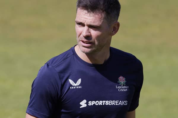 James Anderson during Lancashire training