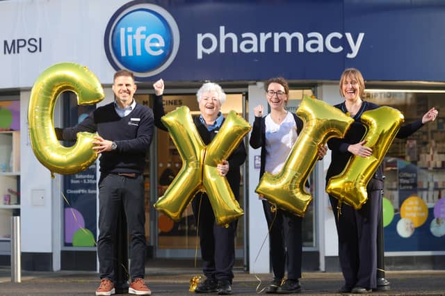 L-R: Hugo Costa, Jane Brennan, Catriona Sheerin, and Fiona Hughes from Brennan’s Life Pharmacy