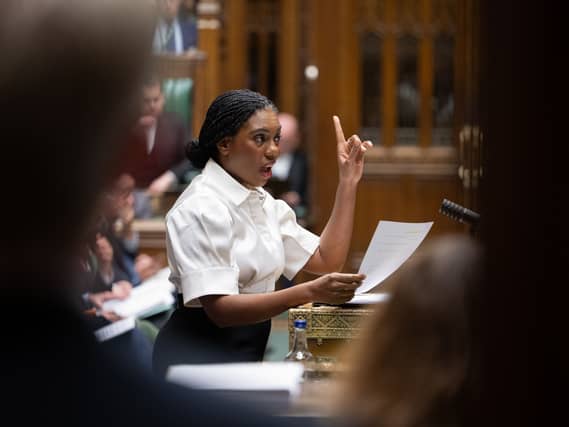 A view of Kemi Badenoch speaking in the House of Commons