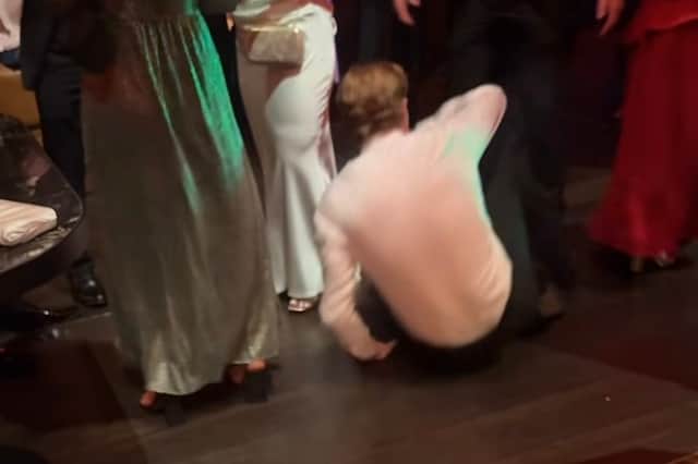 William O'Donoghue pulls of a slick somersault