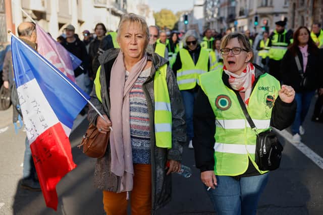 A demonstration against rising living costs in Lille (Jean-Francois Badias/AP)