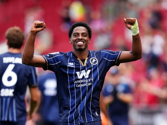 Millwall’s Kyrell Lisbie celebrates