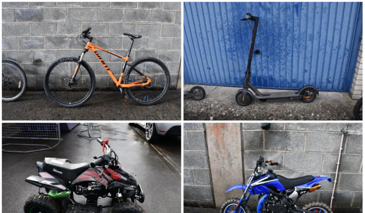 Kildare Gardaí want to trace owners of 20 bicycles, escooters and