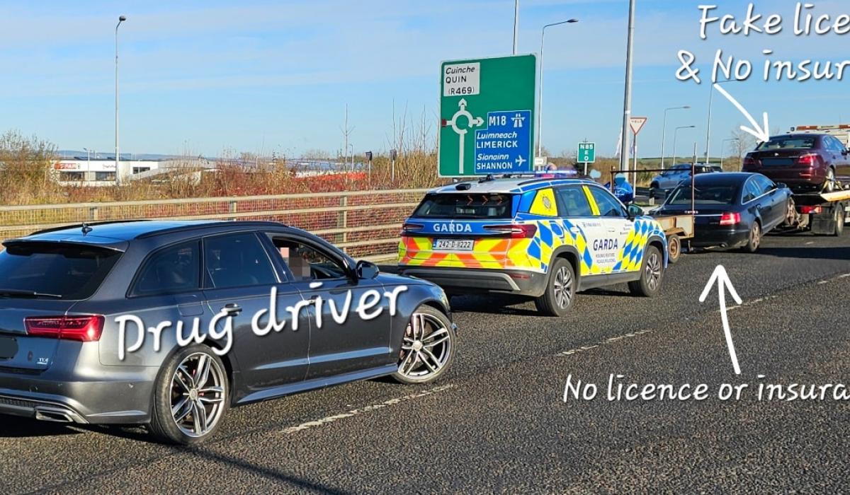 Three-in-one! Clare gardai seize multiple cars after being 'flagged down' by concerned citizen