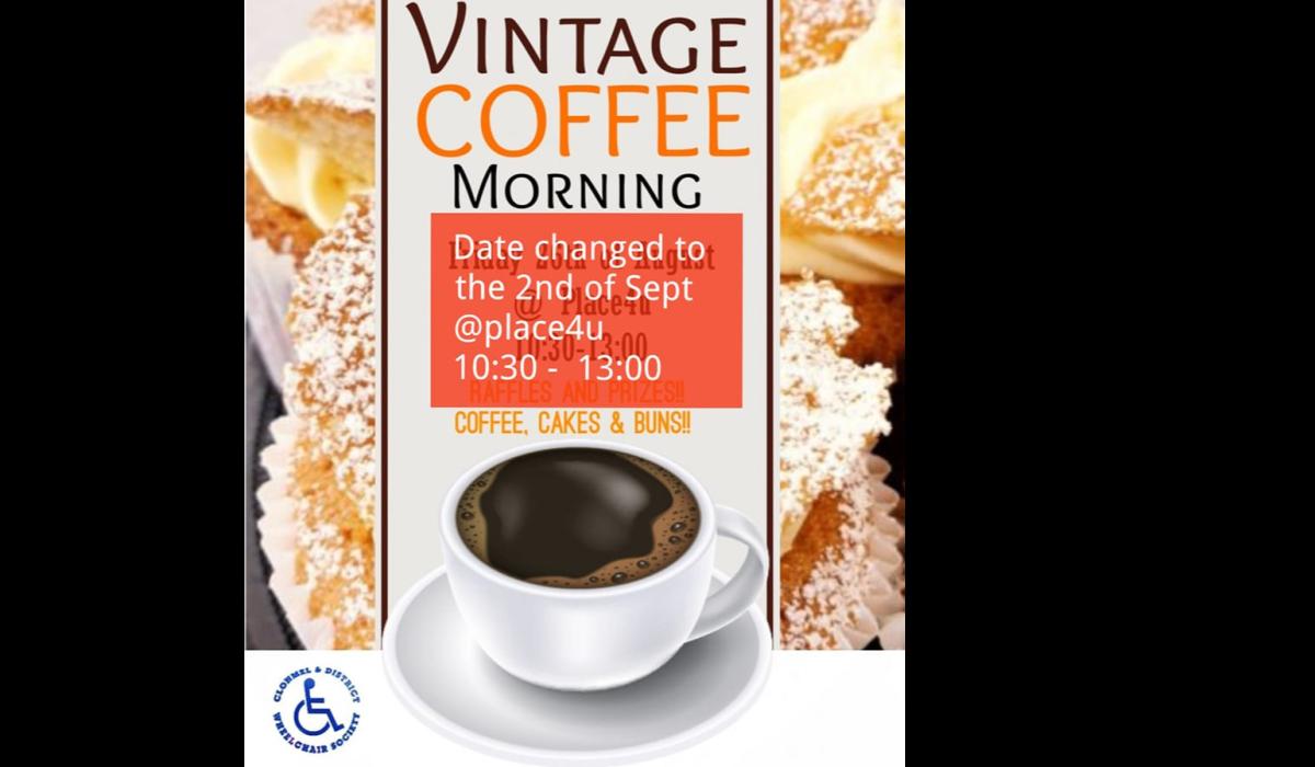 Coffee morning for Clonmel and District Wheelchair Society Ireland Live