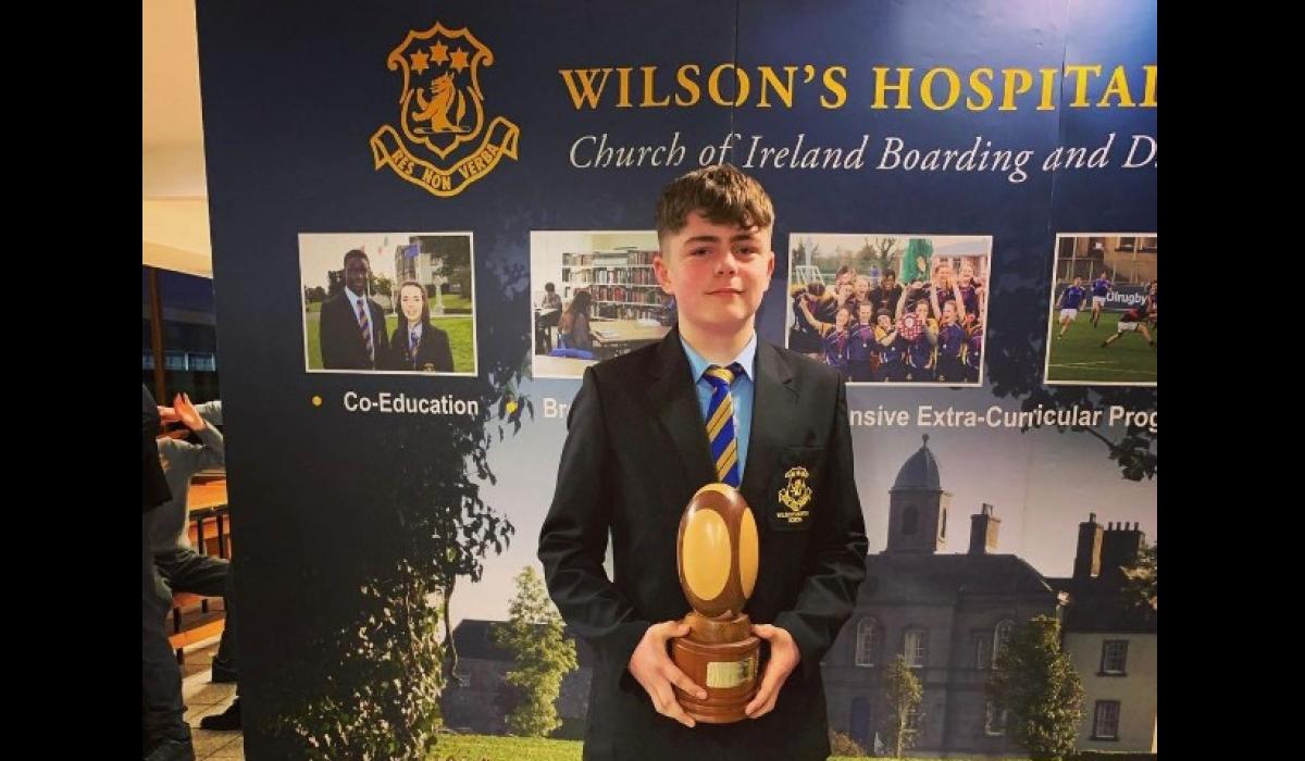 Longford student wins Junior Rugby Endeavour award at Wilson's Hospital