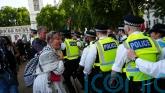Palestine Action protest ‘peaceful’, organiser says as police claim abuse
