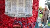 Queen pins final poppy on huge war memorial display