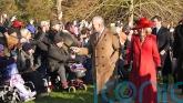 Royal family walks to traditional church service on King&rsquo;s Sandringham Estate