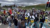 Two demonstrators arrested outside RAF base during peace protest