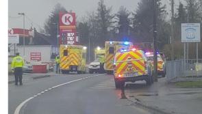 Emergency services at three vehicle incident in Lifford