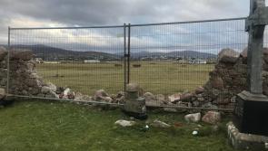 Lightning leaves huge hole in Magheragallon graveyard wall