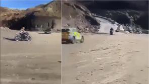 Watch: Gardaí in chase as motorbikes speed across Rossnowlagh beach