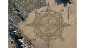 Stunning sand art appears on Finra beach Killybegs

