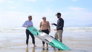 MEP Maria Walsh learns how surfing helps young people with additional needs
