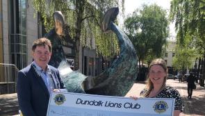 Dundalk Lions present the €23,939  Daffodil Day Collection to Irish Cancer Society Louth