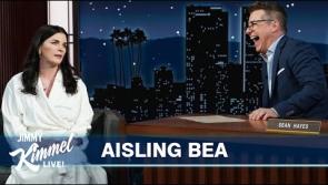 WATCH: Kildare comedian Aisling Bea appears Jimmy Kimmel Live in just a bathrobe
