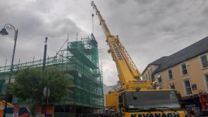 Crane soars high over Laois on Portlaoise's Main Street
