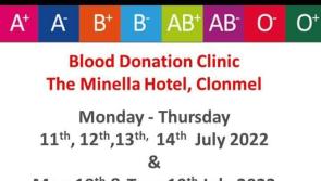 Blood donation clinic to be held in Clonmel