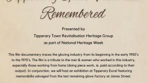 Film documentary on glove factories in Tipperary Town to be shown at Excel centre