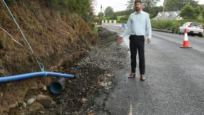 Workers on site after road at Glenswilly floods again