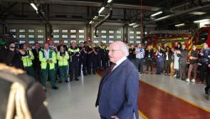 President Higgins pays visit of thanks to Donegal emergency services