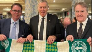 Packie Bonner receives the Donegal Association of New York's Donegal Person of the Year Award

