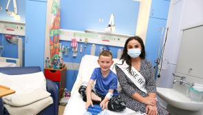 Longford children delighted to meet Rose of Tralee in Mullingar Hospital's Paediatric Unit