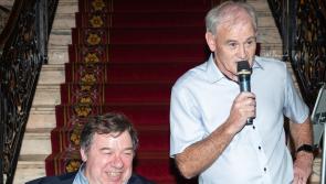 Cowen in vintage speaking form as fellow Clara man's book launched