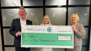 Dundalk's Servicesource 'proud' to donate &euro;10,000 to Mental Health Charity Pieta