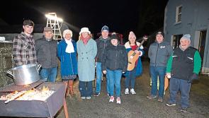Kenagh Christmas tree lights switched on