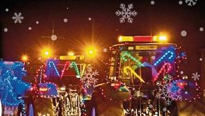 Streete Parish Park Fairy Light Tractor run part of Longford Christmas