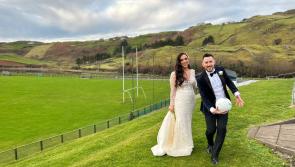 Footballer Mark McHugh meets his match as he ties the knot with Aisling