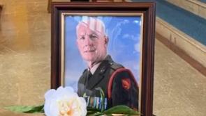 Funeral service held for Acting Sergeant-Major Declan ‘Doc’ O' Connell in The Curragh, County Kildare