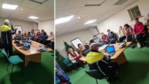 Crime Prevention Officer Paul Wallace meets with Manorcunningham Women's Group