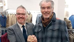 Magee of Donegal gave Pierce Brosnan a gift or two to stave off the cold
