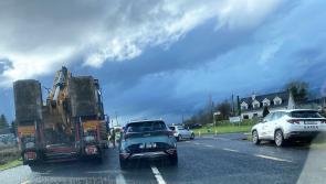 Emergency services  at scene of multi vehicle Longford collision 