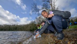 Leitrim students learn a valuable lesson with Walk for Water  at Lough Gill