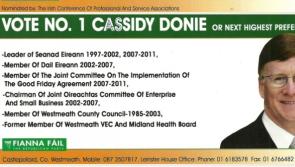 STORY OF THE WEEK: NOVEMBER 14, 1997 - 26 YEARS AGO
Senator Donie Cassidy still has it!