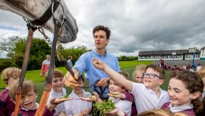 Pictures: Kilkenny jockey Danny Mullins returns to his Gowran national school to launch The Road To Racing
